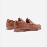 Women Vintage Slip On Loafers Low Heel PU Leather Loafers
