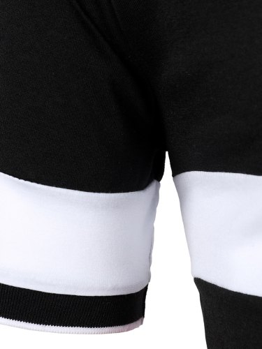 Men's Casual Color Block Polo Shirt
