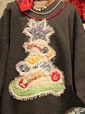 Christmas loose long sleeve printed sweatshirt