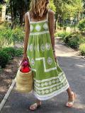 Bohemian loose casual large size dress
