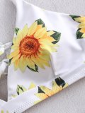 Sunflower Lace Up Backless Bikini