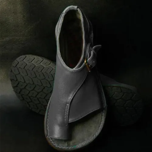 Buckle Strap Flat Heel Sandals