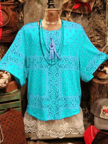 Casual Paisley Shirts & Tops