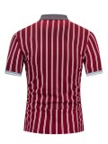 Men's Striped Print Polo Shirt