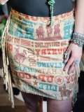 Cowgirl Jersey casual fringed skirt