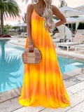 Summer Sleeveless Gradient Maxi Dresses