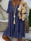 Bohemian Printed Short  Sleeve Dresses