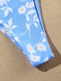Flower Print Tie Shoulder Bikini