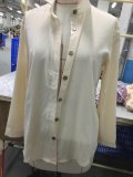 Creamy White Shirt Collar Simple & Basic Shirts & Tops
