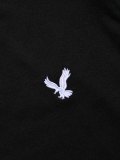 Men's Eagle Embroidered Letter Tape Round Neck T-Shirt