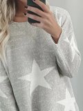 Star Color-Block Long Sleeve Casual Shirts & Tops