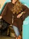 Brown Vintage Long Sleeve A-Line Sweater
