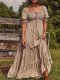 Flower Cotton-Blend Square Neck Vintage Floral Dresses