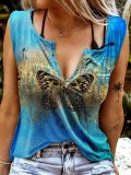 Sexy Butterfly Floral-Print Shirts & Tops