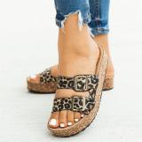 Women Casual Summer Double Buckle Slip On Comfy Sandals