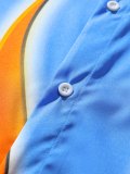 Men's Flame Pattern Button Up Shirt