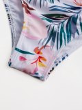 Ribbed Top Floral Printed Brief Bikini