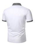 Men's Contrast Trim Button Polo Shirt