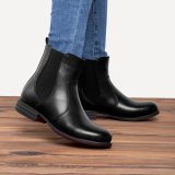 Women's Vintage Low Heel Plus Size Ankle Booties Slip-on Short Chelsea Boots