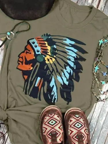 Green Casual Abstract Shirts & Tops