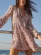 Cotton-Blend Shift Casual Tribal Dresses