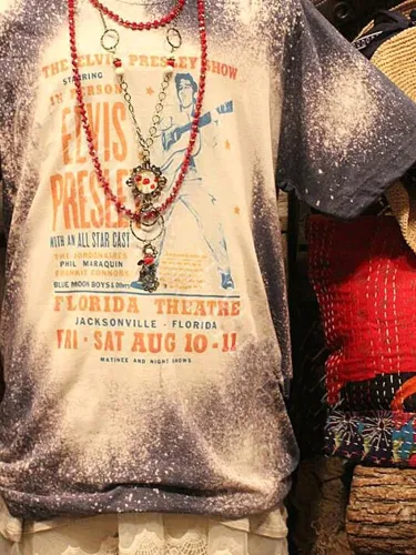 Casual Ombre/tie-Dye Jersey Shift Shirts & Tops
