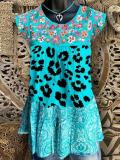 Short Sleeve Floral Leopard Paisley Shirts & Tops