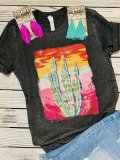 Vintage Color-Block Shift Cotton-Blend Shirts & Tops