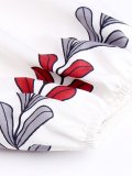 White Holiday Casual Boho Floral Printed A-Line V Neck 3/4 Sleeve Dresses