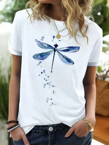 Cotton-Blend Casual Graphic Shirts & Tops