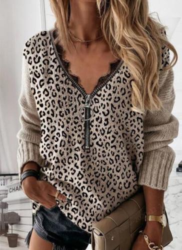 V Neck Long Sleeve Casual sweater