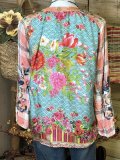 Sweet Pink Long Sleeve Crew Neck Floral-Print Shirts & Tops