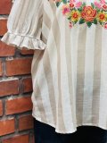 Ruched Short Sleeve Vintage Shirts & Tops