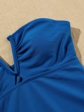 Off Shoulder V Notch One-Piece Swimwea