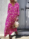 Casual 3/4 Sleeve Cotton-Blend Dresses
