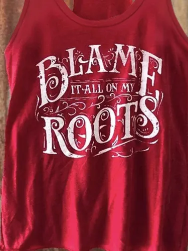 Red Casual Cotton Vests