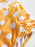 Polka Dot Print One Shoulder Two-Piece Swimsuit