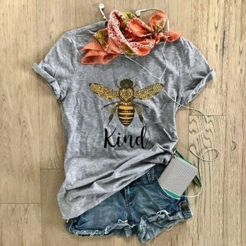 Casual Short Sleeve Printed Shirts & Tops