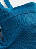 Solid V Notch One-Piece Swimsuit