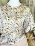 Leopard Shift Cotton-Blend Boho Shirts & Tops