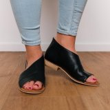 *Women's Casual Peep Toe Low Heel Shoes
