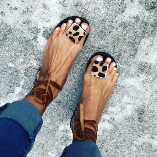 Women Lace Up Boho Sandals
