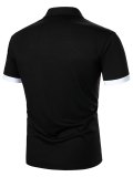 Men's Two Tone Color Block Polo Shirt