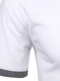 Men's Contrast Trim Button Polo Shirt