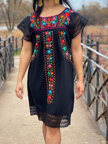 Polyester Cotton Short Sleeve Floral-Print Vintage Dresses