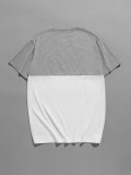 Men's Bird Embroidery Two Tone Colorblock Short Sleeve Tee