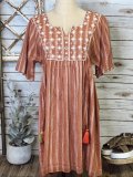 Boho Stripes Vintage Shift Fringed Dresses