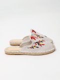 Women Fashion Embroidered Espadrille Flat Slippers Shoes