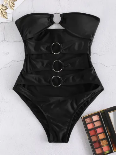 Backless O Ring One-Piece Swimsuit