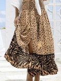Boho Romantic Zebra Leopard A-Line Floral-Print Skirts
